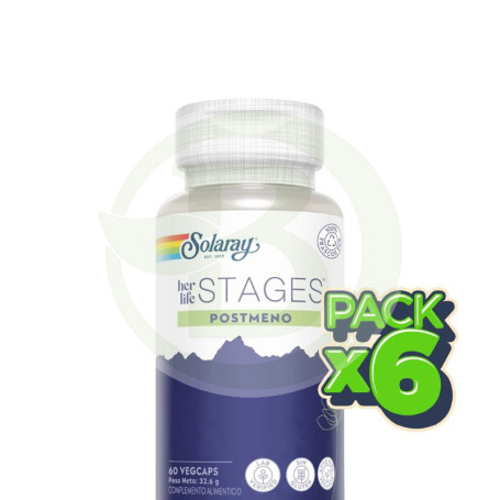 Pack 6x Postmeno Stages 60 Cápsulas Vegetales Solaray