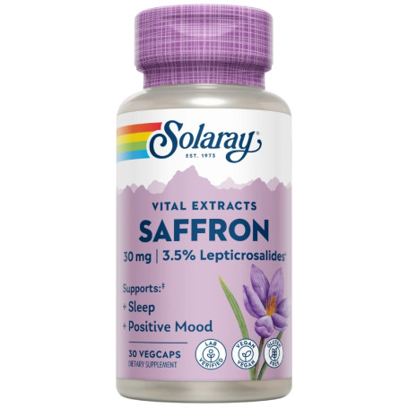 Saffron (Azafrán) 30 Cápsulas Vegetales Solaray