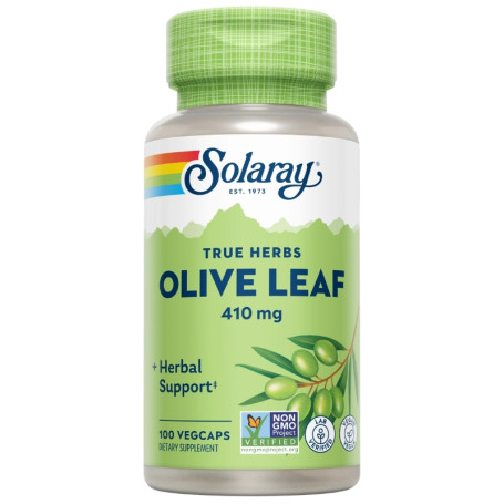 Hoja De Olivo 410Mg 100 Cápsulas Vegetales Solaray