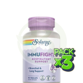 Pack 3x Immunfight Respiratory Support 90 Cápsulas Vegetales Solaray