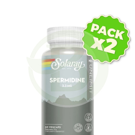 Pack 2x Spermidine 3.3Mg 60 Cápsulas Vegetales Solaray
