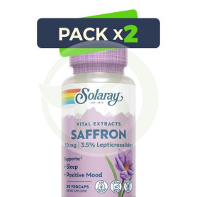 Pack 2x Saffron (Azafrán) 30 Cápsulas Vegetales Solaray