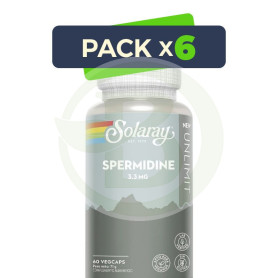 Pack 6x Spermidine 3.3Mg 60 Cápsulas Vegetales Solaray