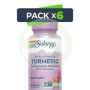 Pack 6x Cúrcuma con Bromelaína y Boswellia 60 Cápsulas Vegetales Solaray
