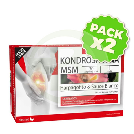 Pack 2x Kondrosamina Msm Rapid 30 ampollas Dietmed