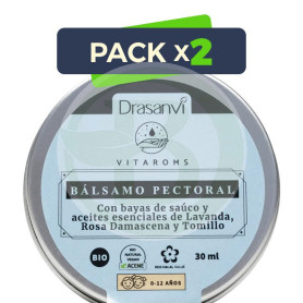 Pack 2x Bálsamo Pectoral Infantil Bio Vitaroms 30Ml Drasanvi