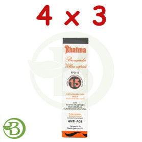Pack 4x3 Bronceador Ultra-rápido SPF15 200Ml. Rhatma