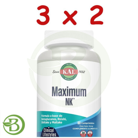 Pack 3x2 Maximum Nk 60 comprimidos Kal