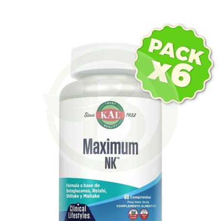 Pack 6x Maximum Nk 60 comprimidos Kal
