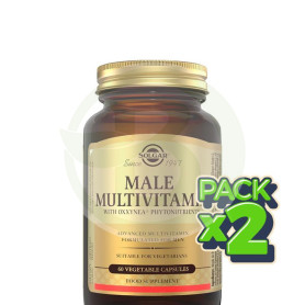Pack 2x Male Multivitamin 60 Cápsulas Vegetales Solgar