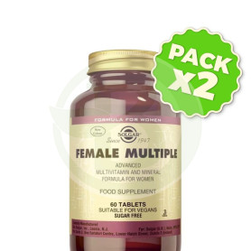Pack 2x Female Multiple (Vitaminas y Minerales) 60 Comprimidos Solgar