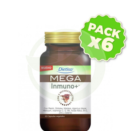 Pack 6x Mega Inmuno+ 60 Cápsulas Dietisa