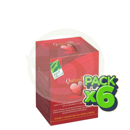Pack 6x Quinol 10 60 Perlas 100% Natural