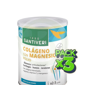 Pack 3x Colágeno con Magnesio 275Gr. Santiveri