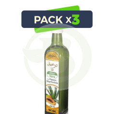 Pack 3x Jugo De Aloe Vera con Papaya 500Ml. Tongil