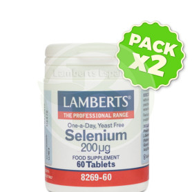 Pack 2x Selenio 200µg. Lamberts