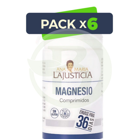 Pack 6x Cloruro De Magnesio 147 Comprimidos Ana Mª Lajusticia