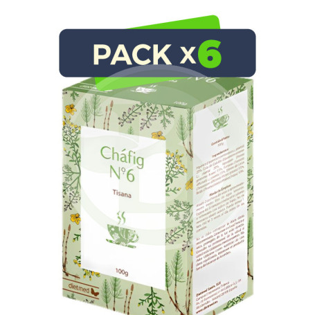 Pack 6x Té Nº6 Cháfig 100G Dietmed