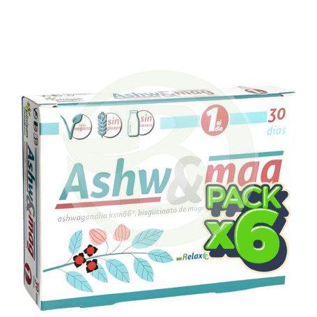 Pack 6x Ashw&Mag 30 Capsulas Pinisan