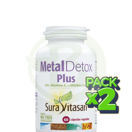 Pack 2x Metal Detox Plus 60 Cápsulas Sura Vitasan