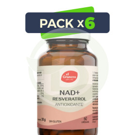 Pack 6x Nad+ Resveratrol 60 Cápsulas el Granero