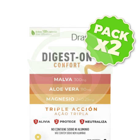Pack 2x Digest-On Confort 30 Comprimidos Masticables Drasanvi