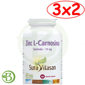 Pack 3x2 Zinc L-Carnosina 60 Cápsulas Sura Vitasan