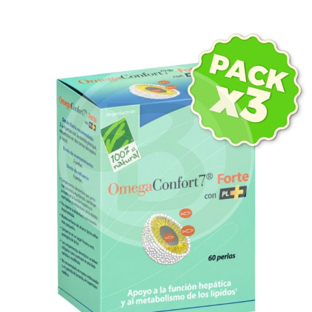 Pack 3x Omega Confort 7 Forte con Pl+ 100% Natural