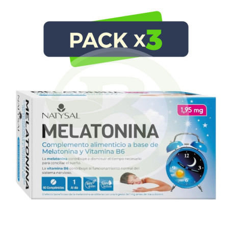 Pack 3x Melatonina Complex 60 Comprimidos Natysal
