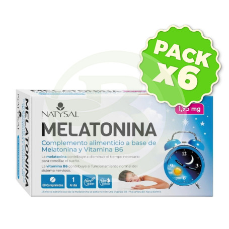 Pack 6x Melatonina Complex 60 Comprimidos Natysal
