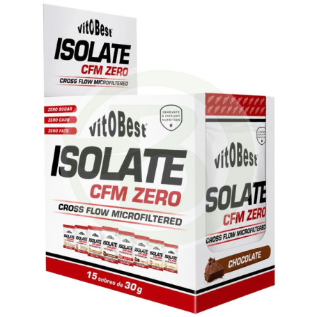 Isolate Cfm Zero Sabor Chocolate 15 Sobres Vit.o.best