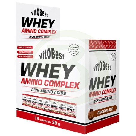 Whey Amino Complex Sabor Chocolate 15 Sobres Vit.o.best