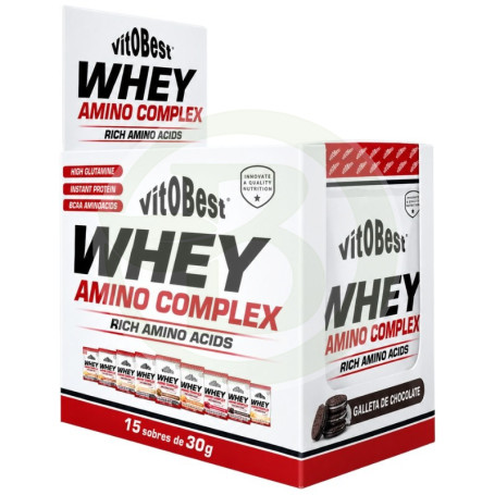 Whey Amino Complex Galleta Negra con Nata 15 Sobres Vit.o.best