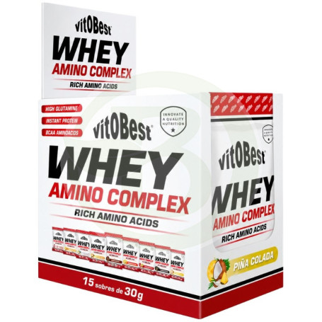 Whey Amino Complex Sabor Piña Colada 15 Sobres Vit.o.best