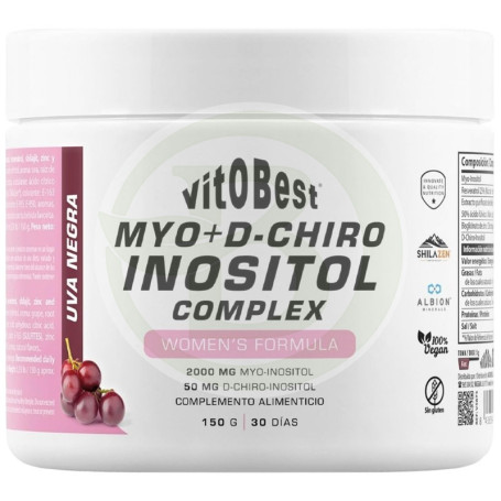Myo+D-Chiro Inositol Complex Sabor Uva Negra 150G Vti.o.best