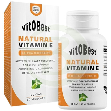 Natural Vitamin e 60 Cápsulas Vegetales Vti.o.best