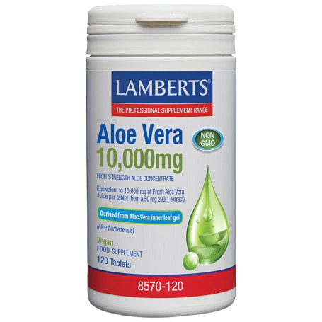 Aloe Vera 10.000Mg 120 Comprimidos Lamberts