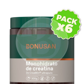 Pack 6x Monohidrato De Creatina 300G Bonusan