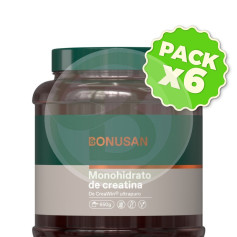 Pack 6x Monohidrato De Creatina 650G Bonusan