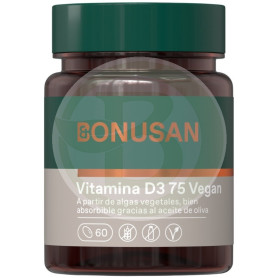 Vitamina D3 75 Vegan 60 Perlas Bonusan