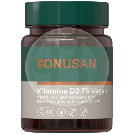 Vitamina D3 75 Vegan 60 Perlas Bonusan
