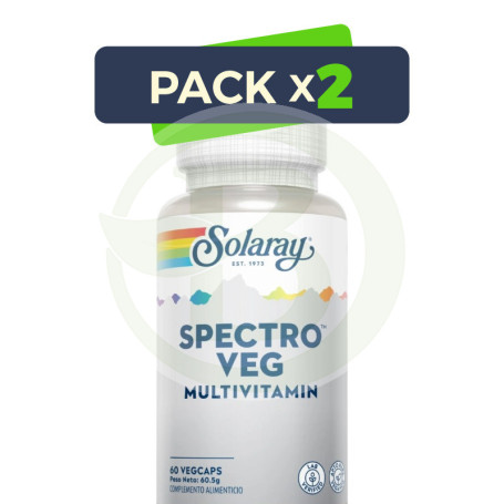 Pack 2x Spectro Multivitamin 60 Cápsulas Solaray