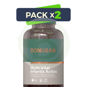 Pack 2x Multi Vital Infantis Activo 90 Comprimidos Masticables Bonusan