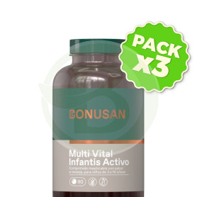Pack 3x Multi Vital Infantis Activo 90 Comprimidos Masticables Bonusan