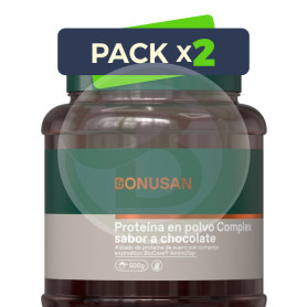 Pack 2x Proteína en Polvo Complex Sabor Chocolate 500G Bonusan