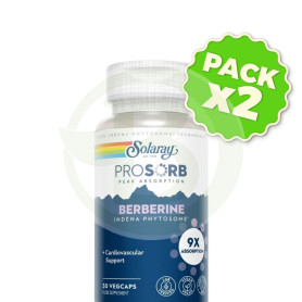 Pack 2x Prosorb Berberine 30 Cápsulas Vegetales Solaray