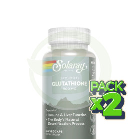 Pack 2x Glutation Liposomal 500Mg 60 Cápsulas Vegetales Solaray