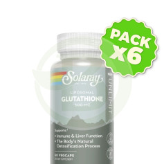Pack 6x Glutation Liposomal 500Mg 60 Cápsulas Vegetales Solaray