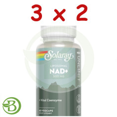 Pack 3x2 Nad+ Liposomal 500Mg 60 Cápsulas Vegetales Solaray