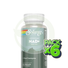 Pack 6x Nad+ Liposomal 500Mg 60 Cápsulas Vegetales Solaray